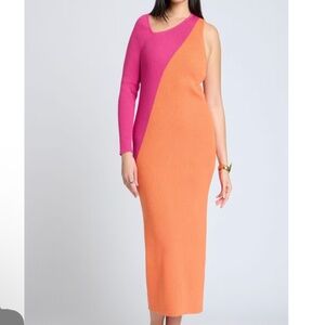 Eloquii -Colorblocked  Asym Dress NWT